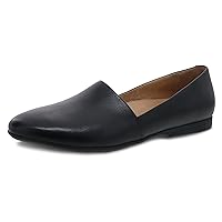 Dansko Larisa Slip-On Flats for Women - Comfortable Flat Shoes with Arch Support - Versatile Casual to Dressy Footwear - Lightweight Rubber Outsole Black 7.5-8 Wide US