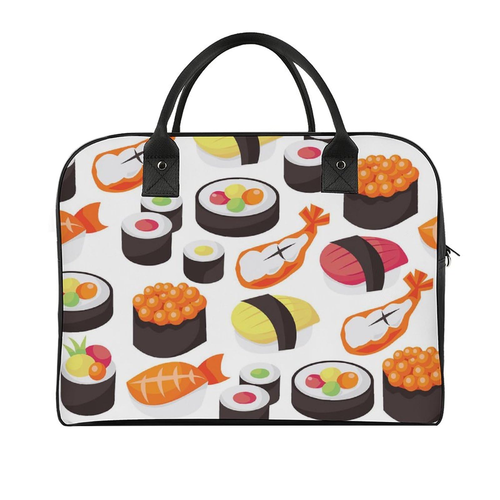 Delicious Sushi Large Crossbody Bag Laptop Bags Shoulder Handbags Tote with Strap for Travel Office