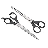 Professional Hair cutting barber and hair Thinning Scissors, Texturizing Shears Salon Razor Soft Easy Finger Inserts