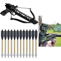HHORB 6.3 Inch Aluminium Crossbow Bolts Arrows with High Impact Bolts 50-Pounds And 80-Pounds, for Mini Crossbow Hunting Pistol Precision Target Arrow Archery,36 PACK - Not Contain Crossbow