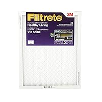 Filtrete 20x25x1 AC Furnace Air Filter, MERV 12, MPR 1500, CERTIFIED asthma & allergy friendly, 3 Month Pleated 1-Inch Electrostatic Air Cleaning Filter, 2-Pack (Actual Size 19.719x24.688x0.78 in)