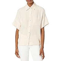 Vince Women's Utility Pocket Stitch Short Sleeve Shirt