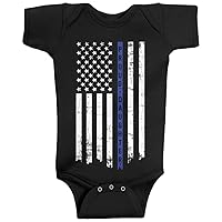 Threadrock Baby Girls' Proud Daughter Thin Blue Line Infant Bodysuit