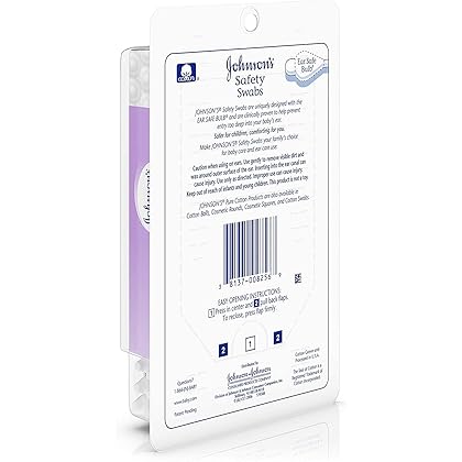 Johnson & Johnson Johnsons Safety Swabs 55 Count Peg (Pack of 4)