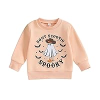 Toddler Baby Halloween Outfit Boy Girl Pumpkin Sweatshirt Crewneck Pullover Sweater Long Sleeve Shirt Fall Clothes