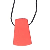 Fun and Function Smooth Chewy Red Necklace Chew Toy - for Light Chewers Great for Children with Sensory Issues and Special Needs Can Help to Calm and Retain Focus - Made from Food Grade Silicone