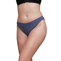Cottonique Women's Spandex-Free Low-Rise Contoured Brief Made from 100% Organic Cotton (2/Pack)