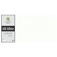 Silk White Cardstock - 12 x 24 inch - 100Lb Cover - 50 Sheets - Clear Path Paper