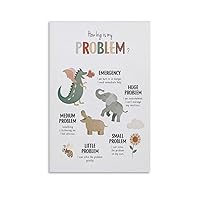 ZGOBMZ How Big Is My Problem Poster, Zones of Regulation Poster, Feelings Chart, Counseling Poster, Therapy Office For Home School Office Decor Unframe 24x36inch(60x90cm)