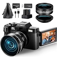 Digital Cameras for Photography, 48MP&4K Video/Vlogging Camera for YouTube with WiFi,