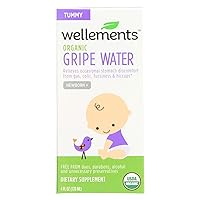 2 Pack of Wellements Organic Gripe Water for Tummy, 4 Fl Oz (Packaging may vary)