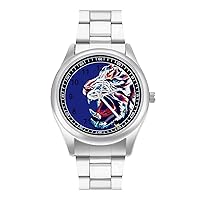 Color Tiger Face Classic Watches for Men Fashion Graphic Watch Easy to Read Gifts for Work Workout