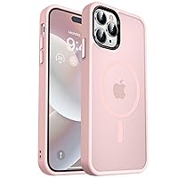 MOCCA Strong Magnetic for iPhone 14 Pro Max Case [Compatible with Magsafe] [10FT Military Grade Protective] Translucent Matte Slim Shockproof Case for iPhone 14 Pro Max 6.7
