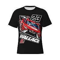 Bubba Wallace 23 Men's T-Shirt Crewneck T-Shirt Tight Sport Short Sleeve Classic Printing Performance