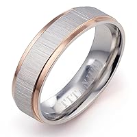 Gemini Custom His Her Muti Tone Rose Gold Silver Couple Promise Anniversary Wedding Ring Valentine Gift