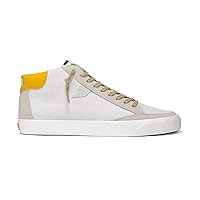 Honey Gold High Top Casual Sneakers – White and YellowUnisex Modern Style Shoes for Men and Women