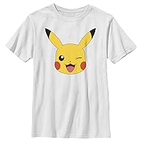 Fifth Sun Kids' Pokemon Pikachu Big Face Boys Short Sleeve Tee Shirt