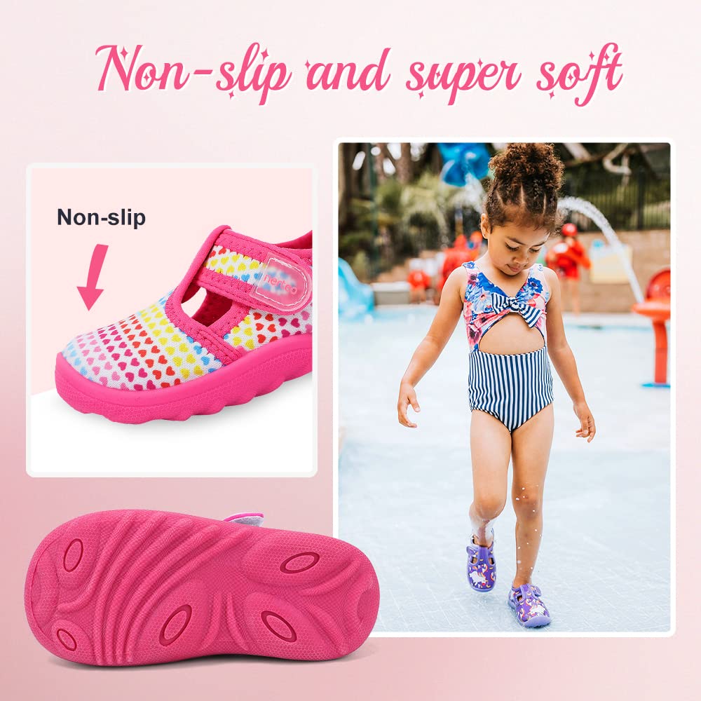 nerteo Boys Girls Cute Aquatic Water Shoes & Beach, Swim, Pool, Water Park & Toddler/Little Kid