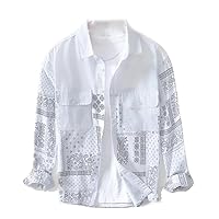 Spring Style White Shirts Handsome Youth Street Casual Pockets Lapel Thin Jacket