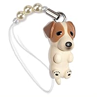 Pet Lovers DN-3301 Dog 92 Jack Russell Terrier, White Tan Bead Strap