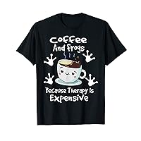 Coffee and Frogs because therapy is expensive Barista Coffee T-Shirt
