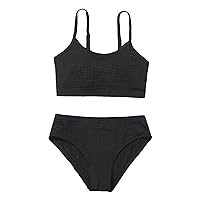 Baby Girl Swimsuit Size 7 Bikini Set Two Piece Swimsuits Tankini Bathing Suit Sport Casual Beach with Chest Pad