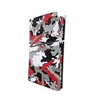 MightySkins Skin Compatible with Playstation 5 Slim Digital Edition Console Only - Red Camo | Protective, Durable, and Unique Vinyl Decal wrap Cover | Easy to Apply | Made in The USA