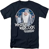 Trevco Unisex Santa Claus is Comin to Town Winter Warlock Adult T-Shirt, Navy, X-Large
