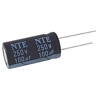 NTE Electronics VHT2.2M160 Series VHT Aluminum Electrolytic Capacitor, Radial Lead, 105 Degree Max Temp, 2.2 µF Capacitance, 20% Tolerance, 160V