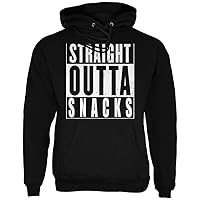 Old Glory Straight Outta Snacks Black Adult Hoodie - Large
