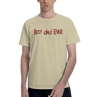 KUAKE Men Personalized Father's Day Best Dad Ever T-Shirt