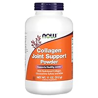 NOW Supplements, Collagen Joint Support™ Powder with Beef Gelatin, Glucosamine Sulfate and MSM, 11-Ounce