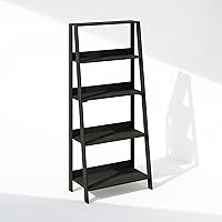 Furinno Ladder Bookcase, Bookshelf, Display Shelf, 5-Tier, Espresso