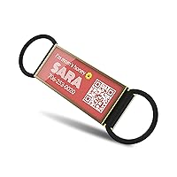 QR Code Slide On Dog Tag,Dog Tags Personalized for Pets,Custom Dog Name Tags,Dog ID Tags Personalized,Silent Noiseless Dog Tag -Free Online &Scan QR Receive Instant Location Alert Email