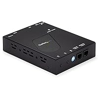 StarTech.com HDMI Video Over IP Gigabit LAN Ethernet Receiver for ST12MHDLAN - 1080p - HDMI Extender Over Cat6 Extender Kit (ST12MHDLANRX), Black