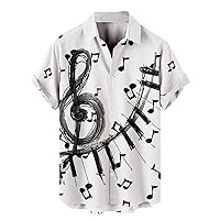 Men's Hawaiian Shirt Quick Dry Tropical Aloha Shirts Short Sleeve Beach Holiday Casual Shirts Blouse Tops