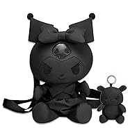 Dark Gothic Cute Cartoon Cinnamoroll Dog Plush Doll Backpack Kawaii JK Bag Birthday Gifts Black