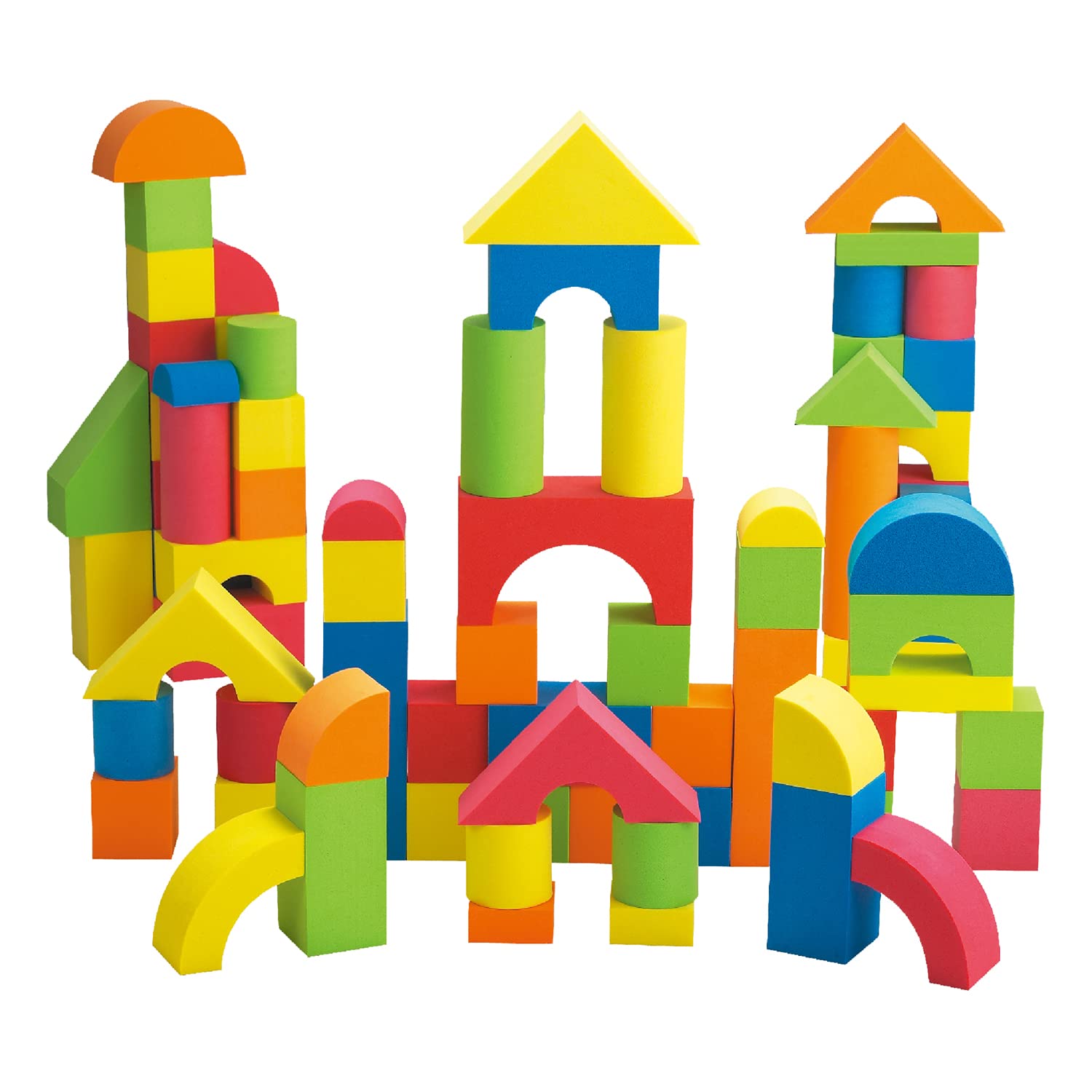 Foam Building Blocks for Toddlers 2-4, 41 Pieces EVA Soft Stacking Blocks, Baby Bath Foam Toy Set, Early Learning Construction Toys & Gifts for Kids, Boys & Girls 18+ Months