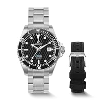 BODERRY Men's Automatic Dive Watch - Japanese Movement, Titanium Case/Bracelet, Sapphire Crystal, 200M Waterproof, Swiss Super-LumiNova, Screw-Down Crown