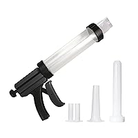 Original Beef Jerky Gun Jr. Kit, Makes Flat and Round Snack Sticks, 1lbs Meat Capacity, With Sausage Funnel, 2 Nozzles, Stomper and Two Cleaning Brushes, Gifts for Men, Black (37-0260-W)