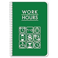 BookFactory Work Hours Log Book/Working Hours Tracking Journal/Plant Worker Tracking Hourly Shifts Tracker Notebook... - Wire-O, 112 Pages, 6