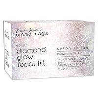 Diamond Glow Facial Kit | Multi Use | 6 in 1 Natural Face Set for Women | Cleansing & Moisturizing Skincare Kit | for All Skin Types