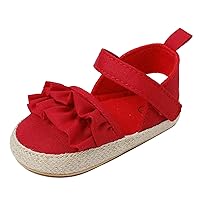 1 Year Old Slippers Infant Girls Ruffles Shoes First Walkers Shoes Summer Toddler Flat Baby House Slippers