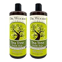 Dr. Woods Pure Tea Tree Liquid Castile Soap with Organic Shea Butter, 32 Ounce (Pack of 2)