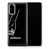 For Samsung Galaxy S21 plus - Black Sweet Couple Love Phone Case, Always Forever Cover - Thin Shockproof Slim Soft TPU Silicone - Design 2 - A112