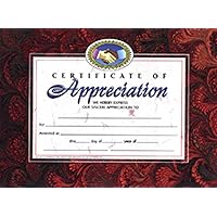 HAYES SCHOOL PUBLISHING Hayes Certificate of Appreciation, 8.5