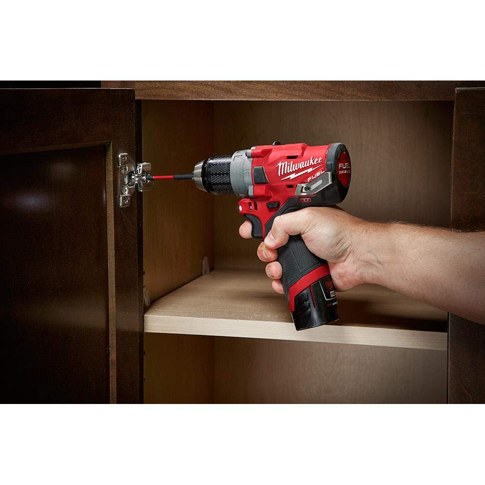 Milwaukee 2504-21 M12 FUEL CP Brushless Lithium-Ion 1/2 in. Cordless Hammer Drill Driver Kit (2 Ah)