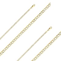 14KY 3.2mm Cuban WP Chain for Women and Men | 14K Solid Gold Lobster Clasp Jewelry for Men’s Women’s Girls | Jewelry Gift Box | Gift for Her | Gold Bracelet