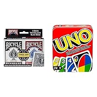 Bicycle Standard Index Playing Cards (4 Pack) and UNO Card Game