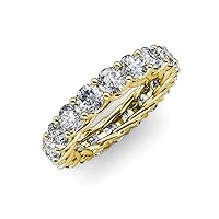 Round Lab Grown Diamond Women Gallery Eternity Ring Stackable 4.25 ctw-5.00 ctw 14K Gold